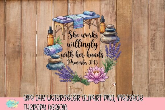 Download Spa Day Watercolor Clipart PNG, Massage Therapy Design - Water Collection