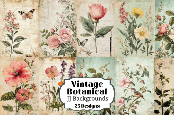 Download 23 Vintage Botanical Illustrations Flora - Vintage Collection