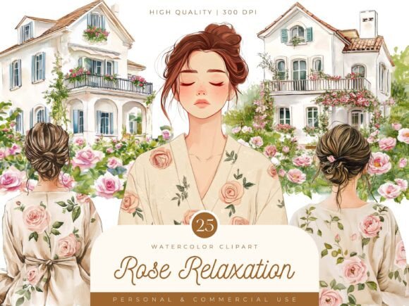 Download Watercolor Rose Relaxation Clipart - Water Collection