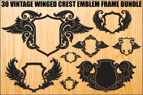 Download Vintage Winged Crest Emblem Bundle - Vintage Collection