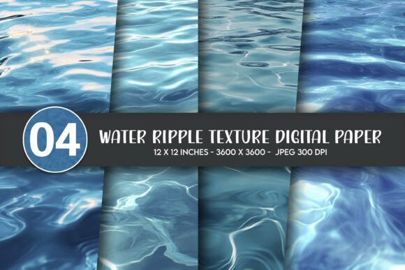 Download Water Ripple Texture Digital Paper - Premium Resources