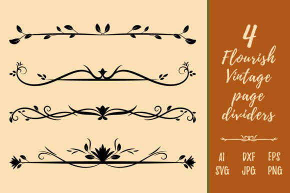 Download Decorative Vintage Floral Page Divider - Vintage Collection