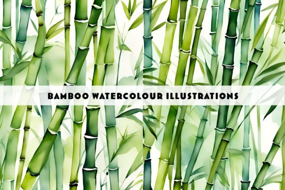 Download Green Bamboo Watercolour Duo - Water Collection