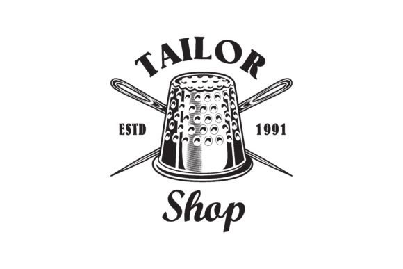 Download Vintage Sewing Tools Emblem Template for - Vintage Collection