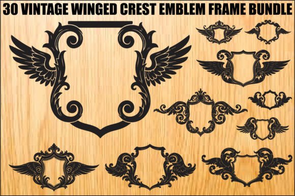Download Vintage Winged Crest Emblem Bundle - Vintage Collection