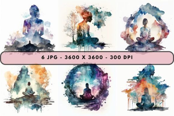 Download Watercolor Meditation Wall Art - Water Collection