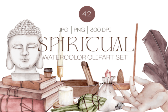 Download Watercolor Spirituality Accesories Set - Water Collection
