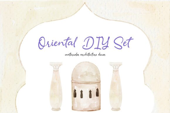 Download Oriental DIY Watercolor PNG Decor Set - Water Collection