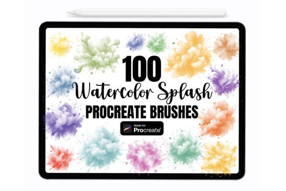 Download 100 Watercolor Splash Procreate Brushes - Water Collection