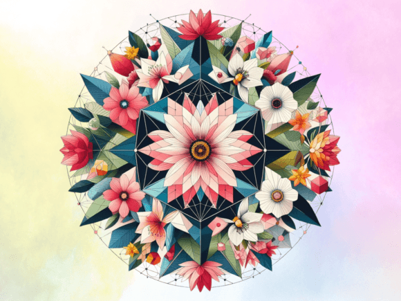 Download Geometrical Design Birth Month Flowers - Geometrical design Collection